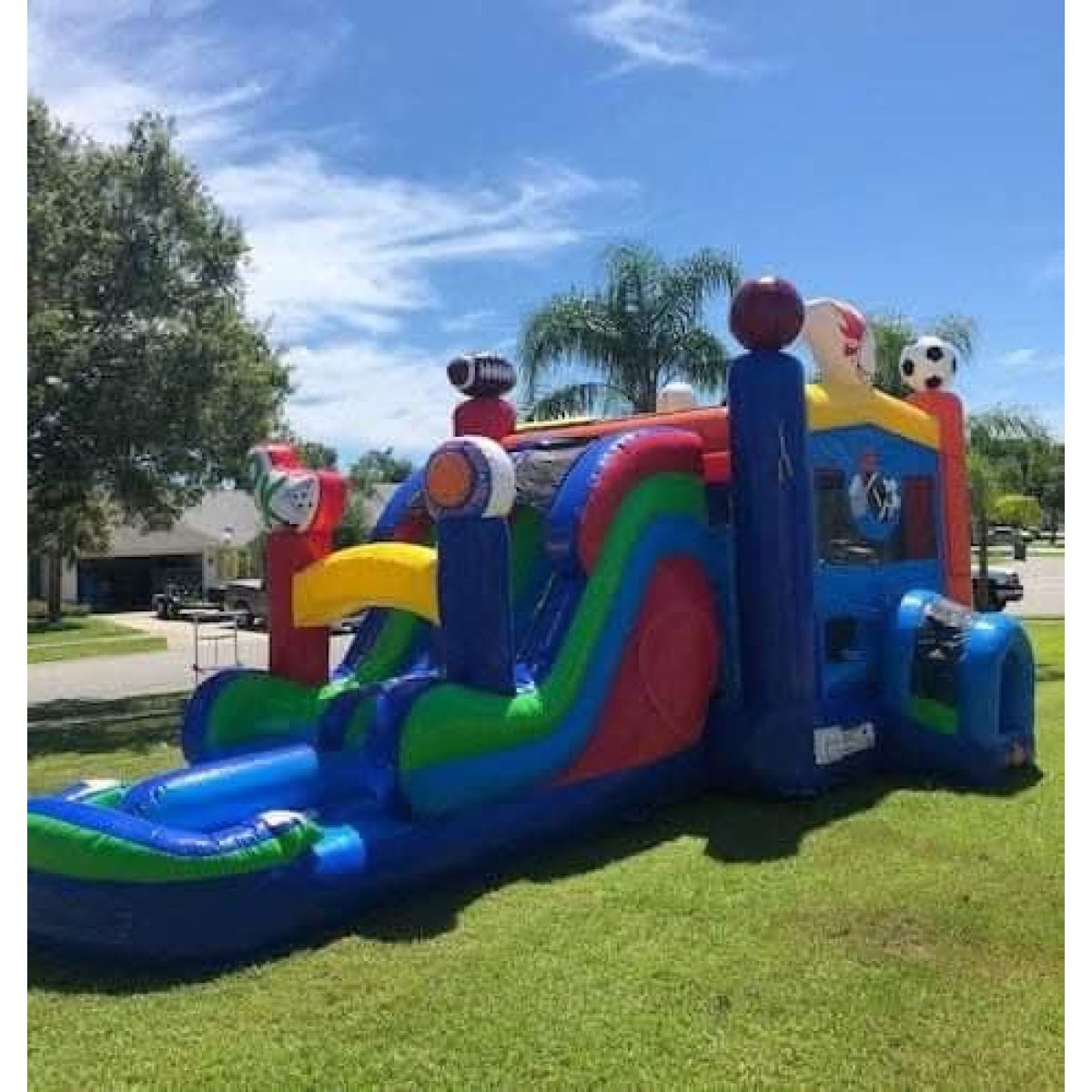 Pouncing Dash Inflatable Sports Combo - Splash & Dash Inflatables
